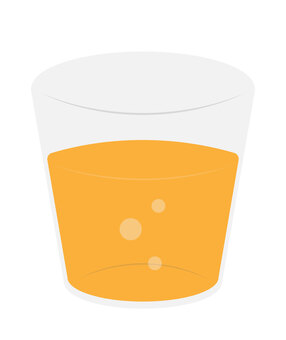 グラスに入ったオレンジジュース オレンジジュース,ジュース,オレンジ,グラス,コップ,飲み物,ソフトドリンク,飲料,シンプルのイラスト素材