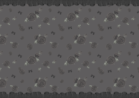 バラとフリルの背景 バラ,フリル,背景,壁紙,アンティーク,クラシカル,ガーリー,メルヘン,花柄,黒のイラスト素材