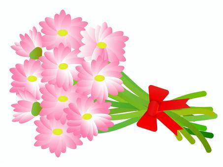 コスモス花束 コスモス,花束,ブーケ,花,切り花,茎,秋,リボン,かわいい,シンプルのイラスト素材