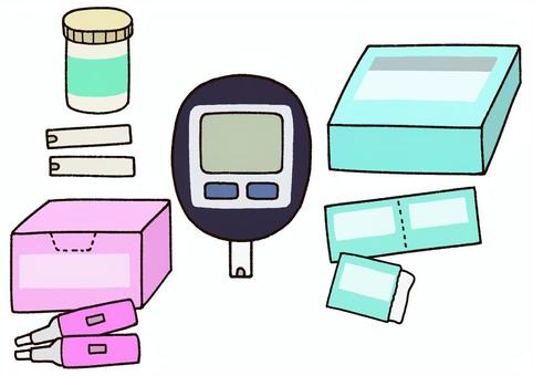 Illustration, blood glucose measuring device, blood glucose level, diabetes, 