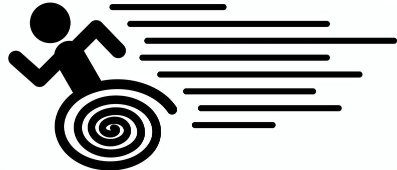 コミカルな猛ダッシュで走る人ピクトグラム コミカルな猛ダッシュで走る人ピクトグラム ダッシュ,駆け足,疾走,一目散,逃げ足,脱兎,全速力,走る,高速,コミカルのイラスト素材