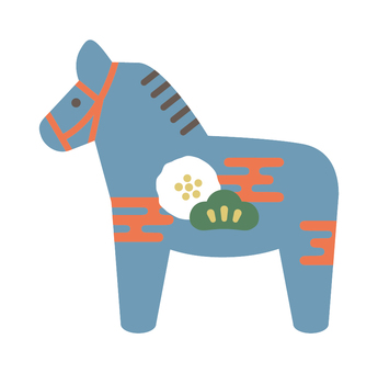 午年 ダーラナホース 午年 ダーラナホース 午,馬,和柄,干支,ダーラナホース,北欧,ナチュラル,正月,元旦,元日のイラスト素材