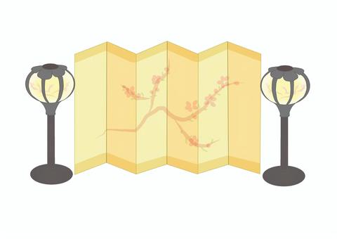 Folding screens and paper lanterns, JPG and PNG Folding screens and paper lanterns, hinamatsuri, hina matsuri, background, JPG and PNG