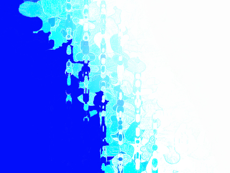 ブルーとホワイトの水彩画風な背景壁紙素材 水彩画,白色,青色,水色,背景,壁紙,抽象的,斑模様,テクスチャ,シンプルのイラスト素材