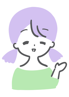 案内する私服の女性 女性,案内,手,どうぞ,私服,長袖,シンプル,ラフタッチ,かわいい,手書き風のイラスト素材