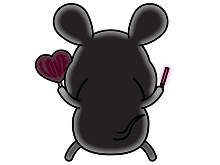 ネズミさん 推し活 鼠,推し活,うちわ,ペンライト,サイリウム,応援,愛,好き,ヲタ活,尊いのイラスト素材