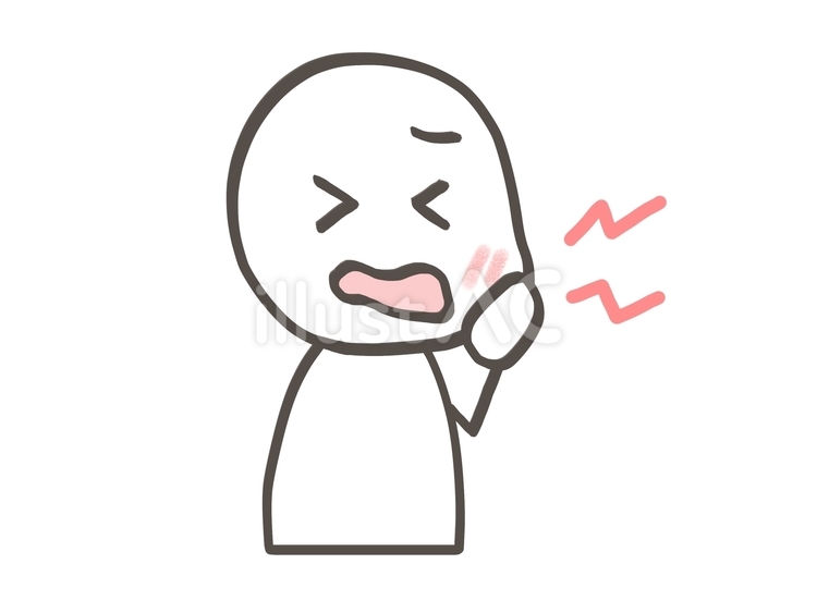 棒人間　歯が痛い 棒人間,人,歯のイラスト素材