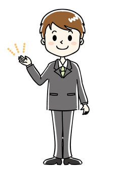 Male Employee Whole Body 1, people, whole body, male, JPG, PNG and AI