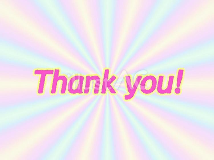 サンキューと英語で言っているよ♡ thank,you,サンキューのイラスト素材