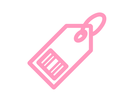 シンプルタグアイコン３（ピンク） タグ,分類,uiアイコン,シンプル,ピンクのイラスト素材
