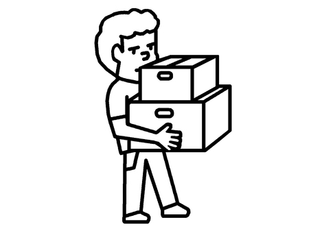 Illustration, physical work, moving, work, 