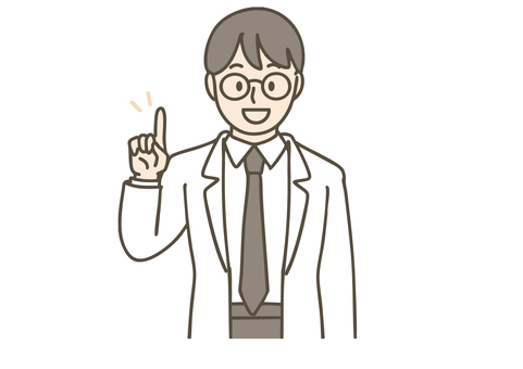 メガネをかけた医師 眼科,医師,メガネ,男性,ドクター,医療,健康,病院,説明,指導のイラスト素材