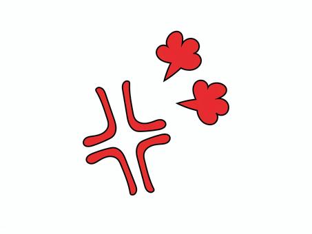 怒っているマークのアイコン 怒る,イライラ,腹を立てる,険悪,怒りマーク,プンプン,アイコンのイラスト素材