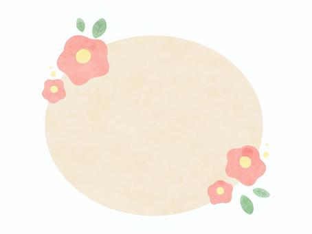 flower frame, frame, flower, message space, JPG and PNG