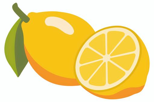 レモン　カット　絵文字 レモン,かわいい,絵文字,アイコン,シンプル,白背景,透過,単一,くだもののイラスト素材