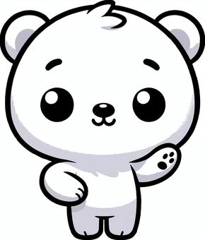 cute polar bear, polar bear, animal, bear, JPG, PNG and AI