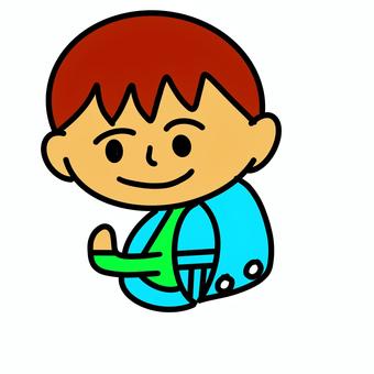 ランドセル 男の子 ランドセル 男の子 ランドセル,水色,小学生のイラスト素材