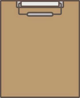 バインダーのイラスト(茶色・紙なし) バインダー,お洒落,文具,文房具,用紙,資料,綴じ,茶色,書類,フリップのイラスト素材