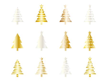 Illustration, christmas, tree, stamp, 