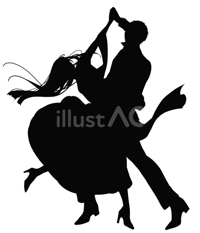 社交ダンスをする男性と女性 男性,女性,男の子のイラスト素材