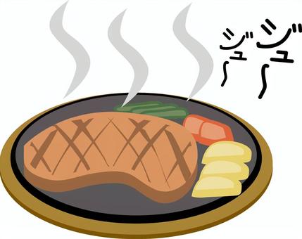 ステーキサーロイン ステーキ,サーロイン,お肉,タンパク質,栄養,出来立て,洋食のイラスト素材