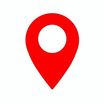 ピンポイント　赤 ピンポイント,ポイント,赤,マップピン,地図,素材,アイコン,シンプル,単品,背景透過のイラスト素材