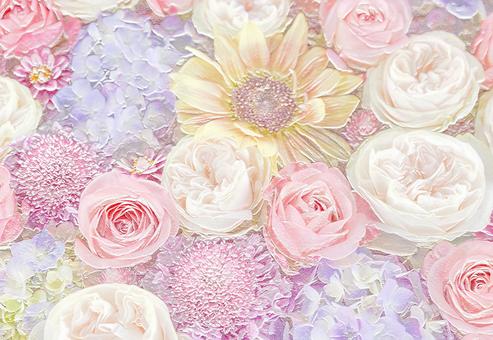 Relief of flowers like a ceramic plate, JPG Relief of flowers like a ceramic plate, , JPG