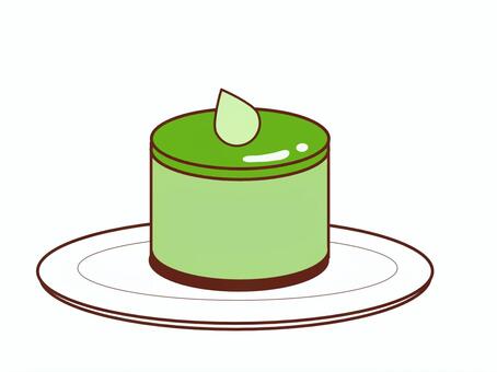 Illustration, matcha mousse cake, matcha, mousse, 