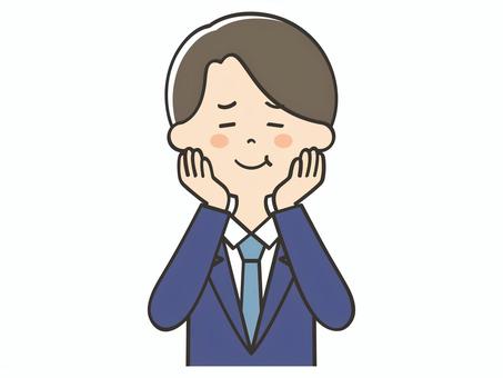 満足そうなスーツの男性 満足そうなスーツの男性 美味しい,満足,満腹,男性,笑顔,嬉しい,幸せ,喜び,男,父のイラスト素材