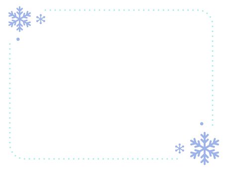 シンプルな雪の結晶のフレーム