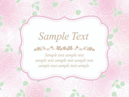 Handwritten watercolor rose pattern card_pink, , JPG, PNG and AI