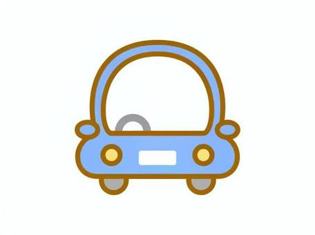 正面の車のフレーム　ブルー