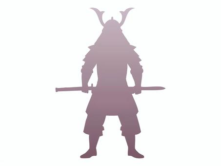 シルエット【侍・武士】1 侍,シルエット,かげ,影絵,人,武士,昔,刀,武器,かっこいいのイラスト素材