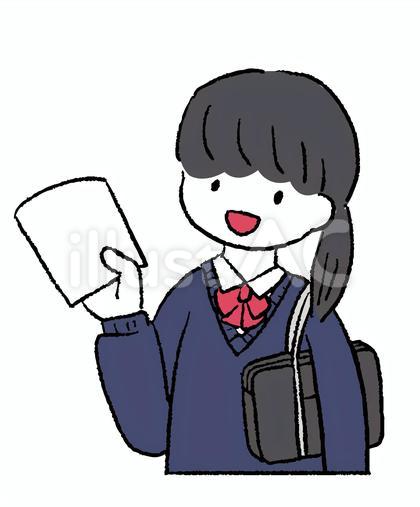 紙を取り出す女子学生