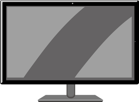 テレビ　 テレビ,パソコン,モニタ,大型,液晶,薄型,画面,立体,リアルのイラスト素材