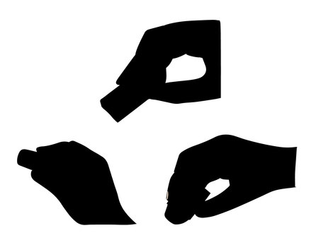 消しゴムで文字を消す手元のシルエット 消しゴム,消す,文房具,文具,手元,勉強,手描き,シルエット,黒のイラスト素材