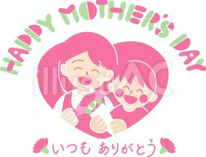 母の日の文字とイラスト