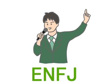 16タイプ『ENFJ/主人公』 16タイプ,性格診断,mbti,16personalities,性格,特性,分類,男性,手描き,主人公のイラスト素材