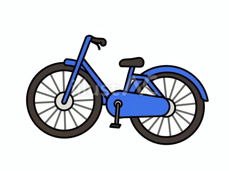 自転車　青 自転車,乗り物,サイクリングのイラスト素材