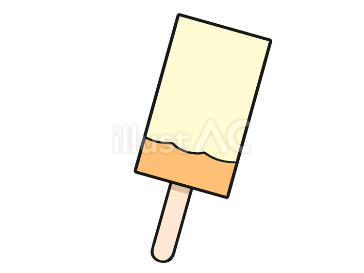 オレンジミルク　アイスキャンディー　挿絵 ミルク,食べ物,アイスのイラスト素材