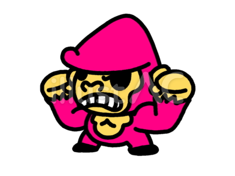 ゴリラ威嚇　桃 ゴリラ,威嚇,怒りのイラスト素材