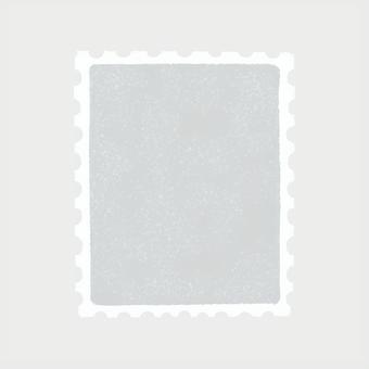 水彩風　切手フレーム（長方形・グレー） 切手,切手フレーム,フレーム,水彩,手描き風,くすみカラー,ナチュラル,シンプル,テクスチャ,素材のイラスト素材