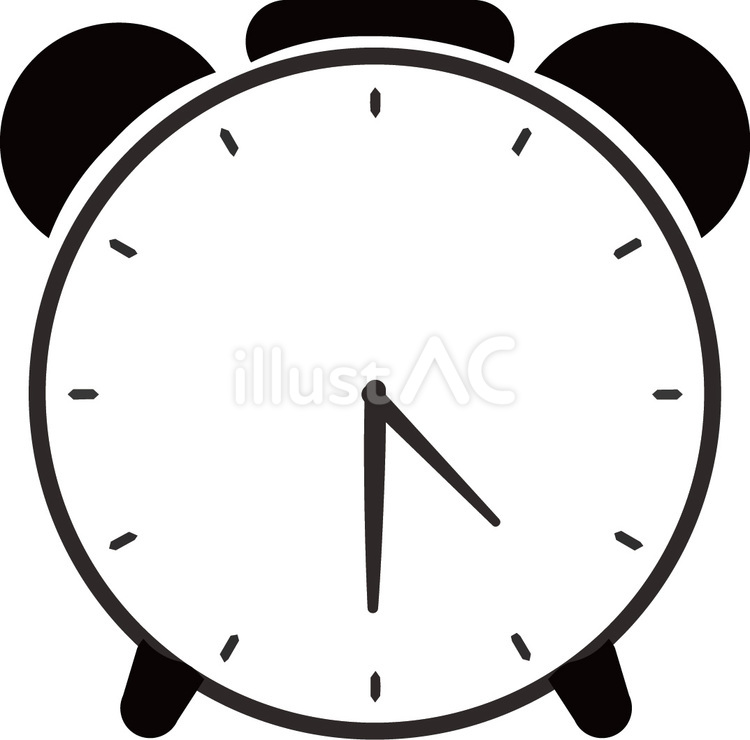 目覚まし時計　 目覚まし時計,針,時間のイラスト素材