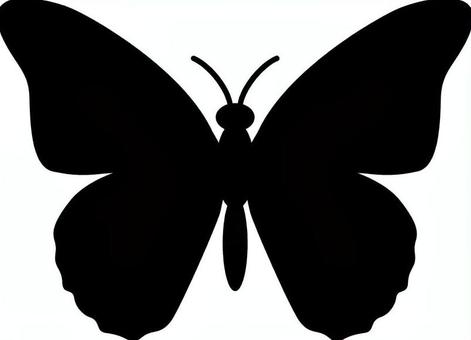 蝶のアイコン 蝶,昆虫,虫,生物,アイコン,マーク,モノクロ,ピクト,シンボル,シンプルのイラスト素材
