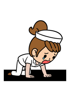 絶望する看護婦