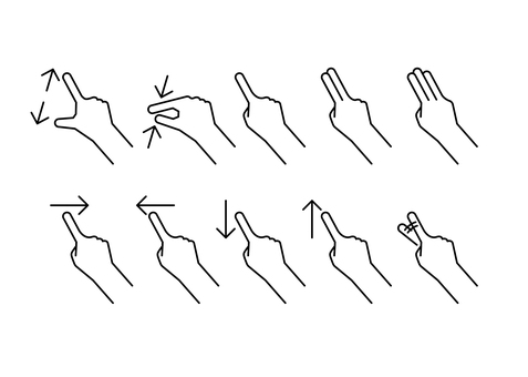 スマホ操作の指のアイコン アイコン,手,ハンド,タッチパネル,スマホ,スマートフォン,タブレット,携帯,操作,指のイラスト素材