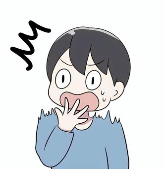 Surprised man holding his hands, JPG and PNG Surprised man holding his hands, cute, tiny, handwriting, JPG and PNG