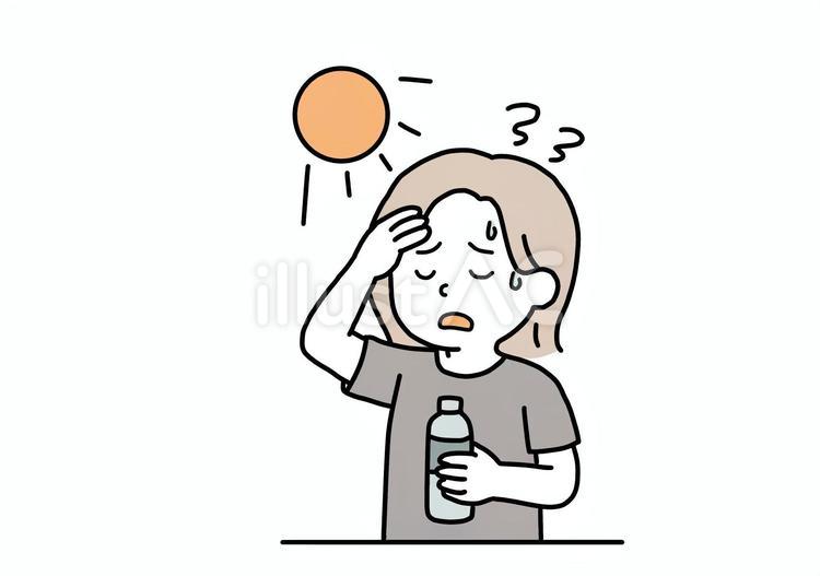 熱中症 熱中症,熱中症対策,熱中症予防のイラスト素材