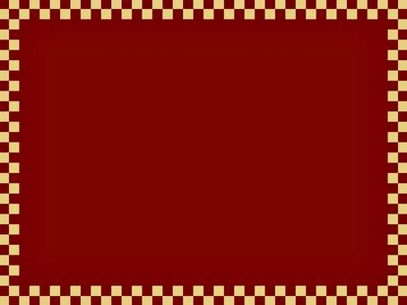 格子柄　フレーム　ワイン×ゴールド　2 フレーム,枠,背景,和柄,格子柄,正月,年賀状,シック,上品,シンプルのイラスト素材
