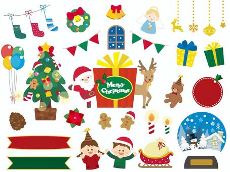 Christmas material collection 2, christmas, santa claus, reindeer, JPG, PNG and AI